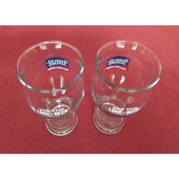 2 SAM ADAMS BOSTON LAGER Perfect Pint Sensory Beer Glasses & 6 Vintage Coasters - Picture 7 of 16